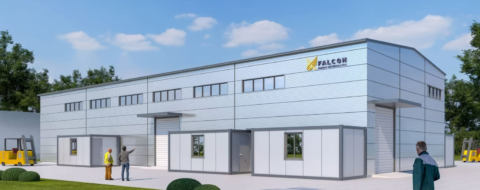Une maquette numérique de l'usine pilote de Falcon Energy Materials à Jorf Lasfar.