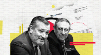 Le sénateur républicain Ted Cruz et l'ambassadeur du Maroc à Washington, Youssef Amrani au Russell Building en février 2025.