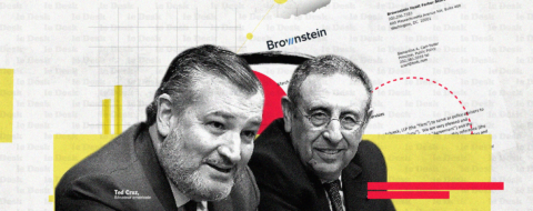 Le sénateur républicain Ted Cruz et l'ambassadeur du Maroc à Washington, Youssef Amrani au Russell Building en février 2025.
