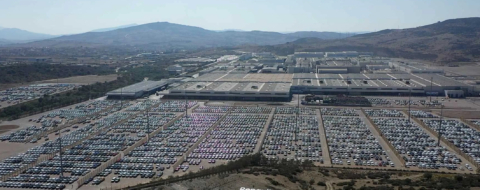 Vue aérienne de l'usine tangéroise de Renault Group.