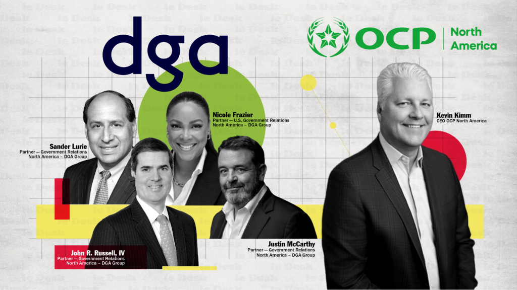 OCP North America a mandaté le cabinet DGA Group pour défendre ses intérêts à Washington.