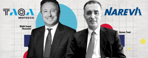 Majid Iraqui Housseini, président du directoire de Taqa Morocco, et Ayman Taud, président-directeur général de Nareva Holding.