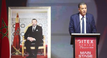 Chakib Alj, président de la Confédération générale des entreprises du Maroc (CGEM), lors de la séance inaugurale de la 4e édition du GITEX Africa Morocco, le 7 avril 2026.