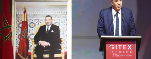 Chakib Alj, président de la Confédération générale des entreprises du Maroc (CGEM), lors de la séance inaugurale de la 4e édition du GITEX Africa Morocco, le 7 avril 2026.