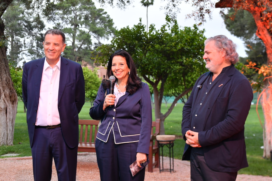 Chakib Alj, président de la CGEM, Amal El Fallah Seghrouchni, ministre chargée de la Transition numérique et de la Réforme de l'administration, et Ilan Benhaim, président d'Endeavor Maroc.