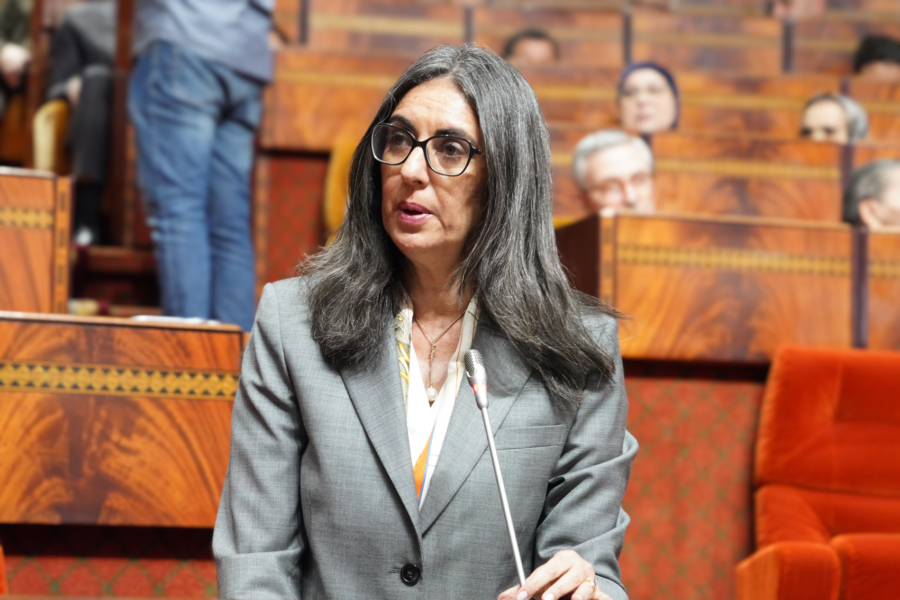 Nadia Fettah, ministre de l'Économie et des Finances, à la Chambre des représentants, le 27 avril 2026.