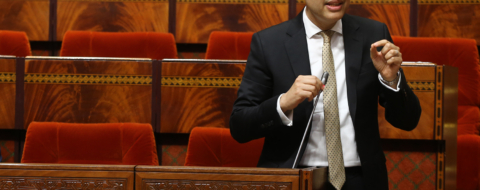 Younes Sekkouri, ministre de l'Inclusion économique, de la Petite entreprise, de l'Emploi et des Compétences, à la Chambre des représentants, le 27 avril 2026.
