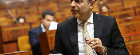 Younes Sekkouri, ministre de l'Inclusion économique, de la Petite entreprise, de l'Emploi et des Compétences, à la Chambre des représentants, le 27 avril 2026.
