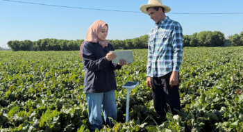 Visite d’une représentante du programme Al Moutmir dans une exploitation agricole.