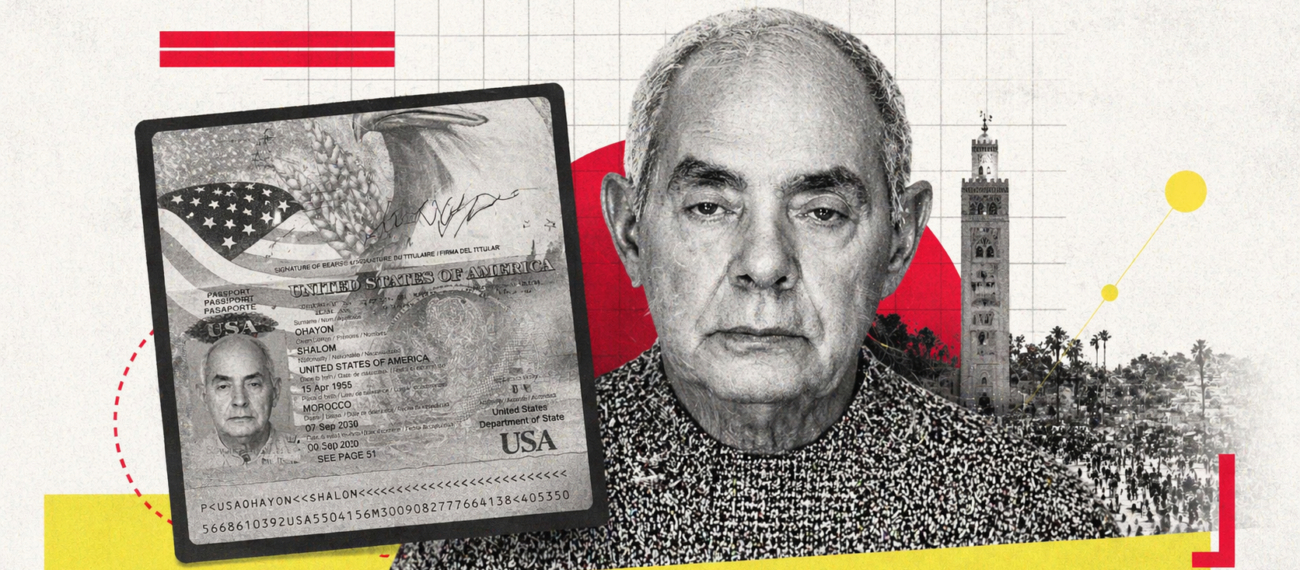Avi Golan, alias Yair Bibert, alias Aharon Zada, alias Alberto Safra, alias Shalom Ohayon et son faux passeport américain.