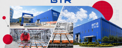 Une unité industrielle du groupe chinois BTR New Material.