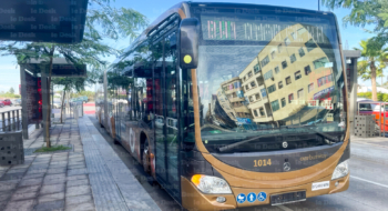 Un bus du service de BHNS de Casablanca.