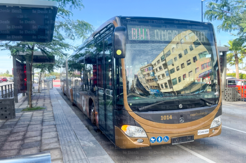 Un bus du service de BHNS de Casablanca.