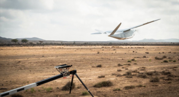 Un drone Delair DT26, dont s'équipe notamment la Gendarmerie royale.