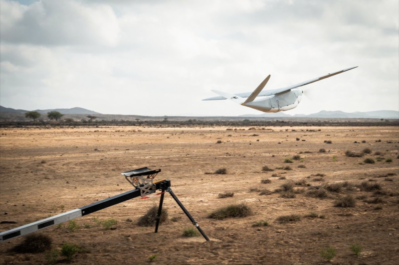 Un drone Delair DT26, dont s'équipe notamment la Gendarmerie royale.