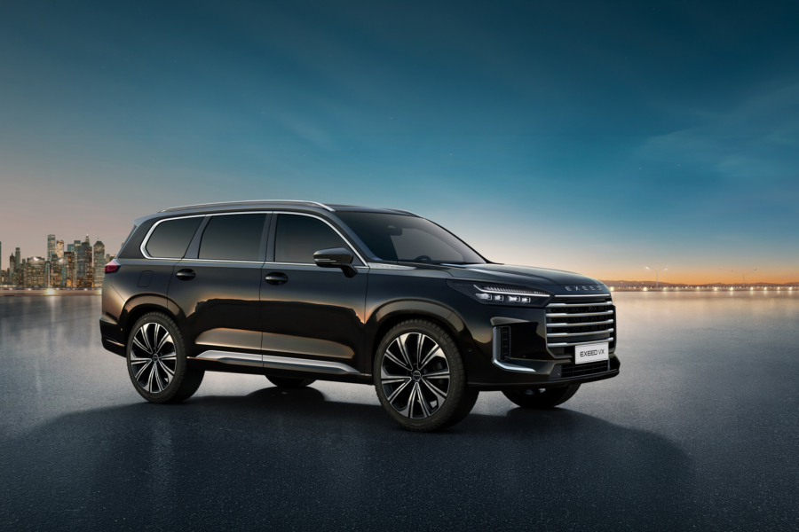 Le grand SUV VX vient prolonger par le haut la gamme de la marque chinoise Exeed.