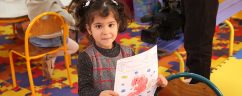 Une élève dans un des établissements scolaires à Casablanca, faisant partie du programme Écoles Pionnières