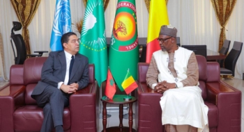 Nasser Bourita, ministre des Affaires Étrangères, de la Coopération Africaine et des Marocains Résidant à l'Étranger, le vendredi 10 avril 2026, avec Abdoulaye Diop, ministre malien des Affaires étrangères et de la Coopération internationale