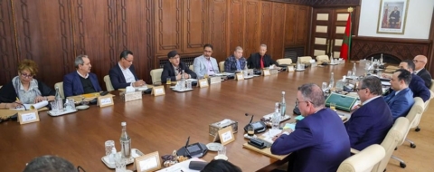 Réunion autour du Dialogue social entre la chefferie du gouvernement et les syndicats, le 17 avril à Rabat.