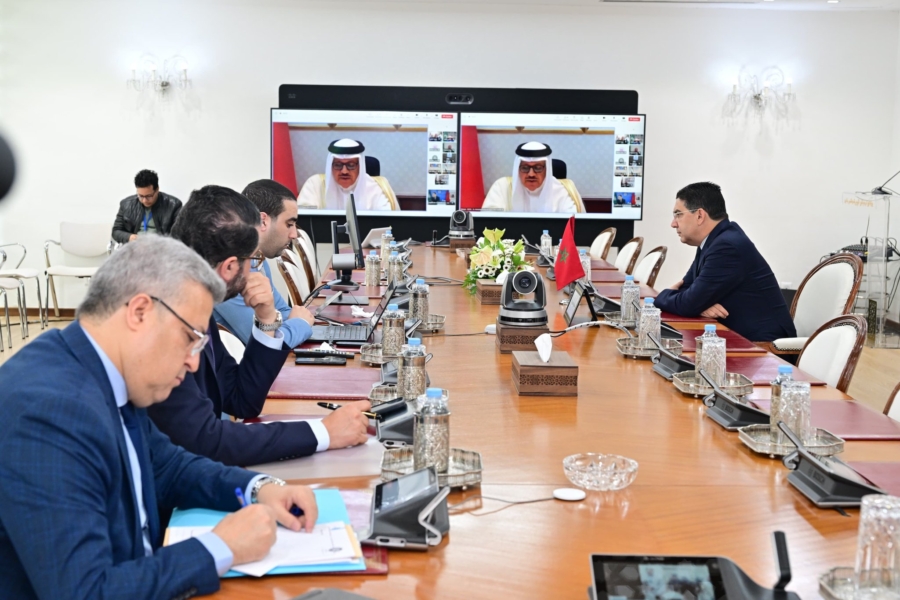 Nasser Bourita, ministre des Affaires étrangères, lors de sa participation à une session extraordinaire du Conseil de la Ligue des États arabes au niveau ministériel, le mardi 21 avril 2026.