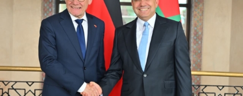 Nasser Bourita, ministre des Affaires étrangères, de la Coopération africaine et des Marocains résidant à l’étranger, et son homologue allemand Johann Wadephul.