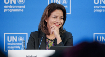Leila Benali, ministre de la Transition énergétique et du Développement durable.