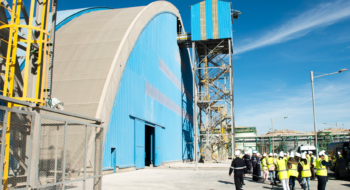 Un dépôt d'engrais du groupe OCP destinés à l'export, à Jorf Lasfar.