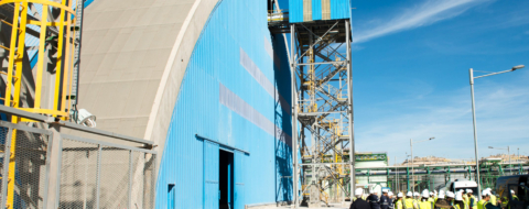 Un dépôt d'engrais du groupe OCP destinés à l'export, à Jorf Lasfar.