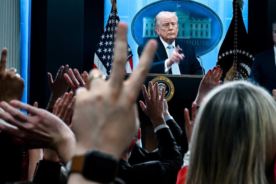 Le président américain Donald Trump lors d’une conférence de presse à la Maison Blanche, le 7 avril 2026.
