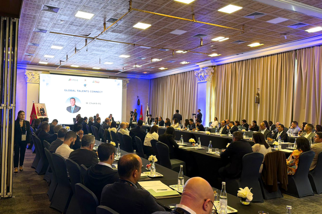 Lors de la 4e édition de la rencontre annuelle Global Talents Connect, tenue à Marrakech, le 7 avril 2026.