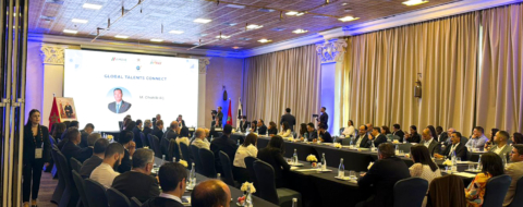 Lors de la 4e édition de la rencontre annuelle Global Talents Connect, tenue à Marrakech, le 7 avril 2026.