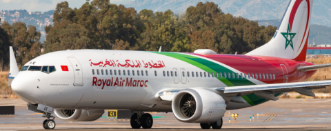 Un Boeing 737-8 MAX de Royal Air Maroc.