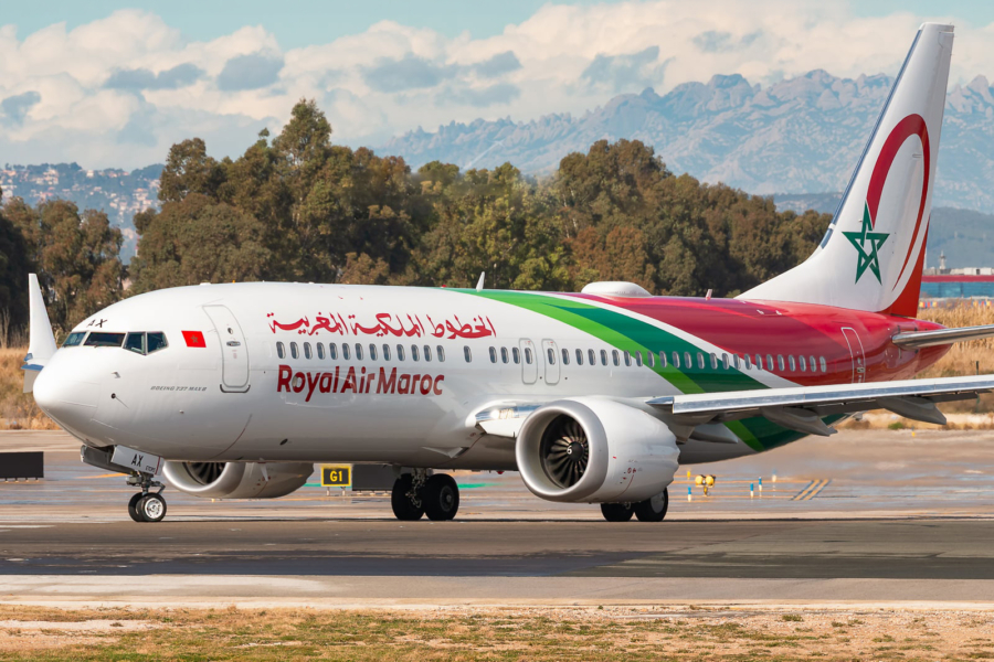Un Boeing 737-8 MAX de Royal Air Maroc.