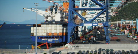 Un terminal du port Tanger Med.