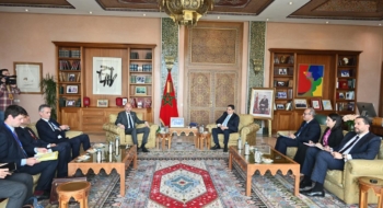 Lors de la rencontre entre Jean-Noël Barrot, ministre français de l'Europe et des Affaires étrangères, et son homologue marocain Nasser Bourita, le 20 mai 2026 à Rabat.