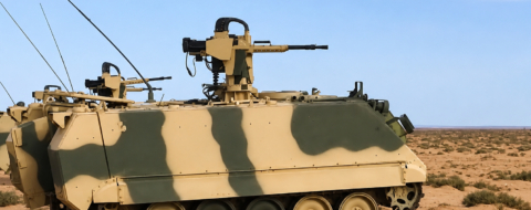 les véhicules blindés de transport de troupes M113 des FAR sont apparus équipés de tourelles téléopérées Guardian 1.5 de fabrication espagnole