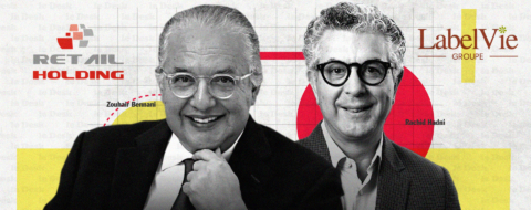Zouhair Bennani, président-directeur général de Retail Holding, et Rachid Hadni, président du conseil d'administration de Label'Vie.