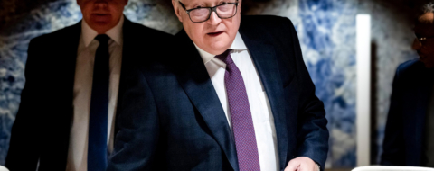 Le vice-ministre russe Sergueï Riabkov à la Conférence sur le désarmement à Genève, le 2 mars 2023.