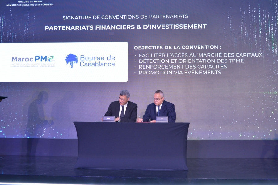 Signature d’un partenariat stratégique entre la Bourse de Casablanca et Maroc PME