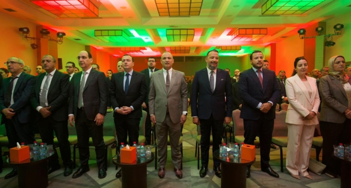 Ryad Mezzour, ministre de l’Industrie et du Commerce, et Omar Chaabi, président de l’Association professionnelle des industries de la céramique (APIC), lors de la première édition de la Journée nationale de la céramique, le 15 mai à Casablanca. Crédit : APIC