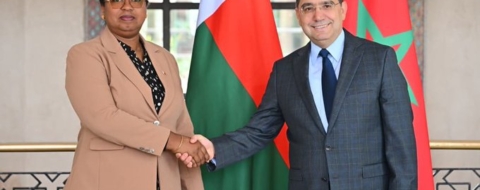 Alice N’Diaye, ministre des AE malgache reçue par Nasser Bourita à Rabat.