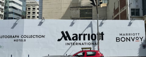 Le chantier bloqué du Marriott Bonvoy, situé dans le centre-ville de Casablanca.