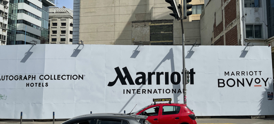 Le chantier bloqué du Marriott Bonvoy, situé dans le centre-ville de Casablanca.