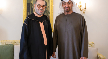Le roi Mohammed VI et Cheikh Mohammed Ben Zayed Al-Nahyane, Président des Émirats arabes unis, le mardi 2 juin à Rabat.