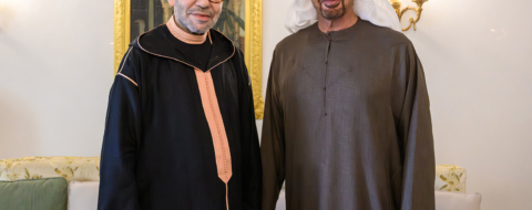 Le roi Mohammed VI et Cheikh Mohammed Ben Zayed Al-Nahyane, Président des Émirats arabes unis, le mardi 2 juin à Rabat.