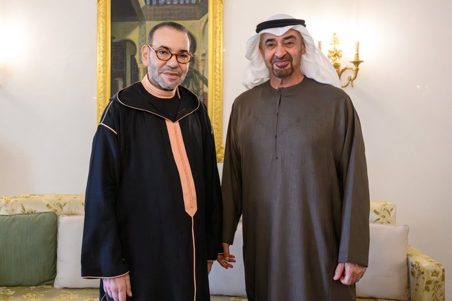 Le roi Mohammed VI et Cheikh Mohammed Ben Zayed Al-Nahyane, Président des Émirats arabes unis, le mardi 2 juin à Rabat.