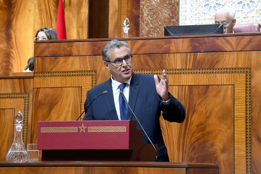 Aziz Akhannouch au Parlement, le 8 juin 2026.