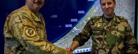 Un militaire marocain de la FIS à Kiryat Gat.