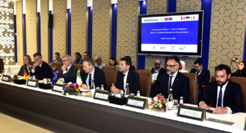 Lors de la cérémonie de lancement du programme d'appui de l'UE à la Politique nationale de l'eau, le 2 juin 2026, à Rabat.