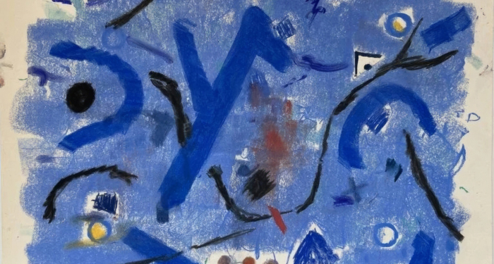 Mohamed Nabili, Pastel sans titre, 1989.